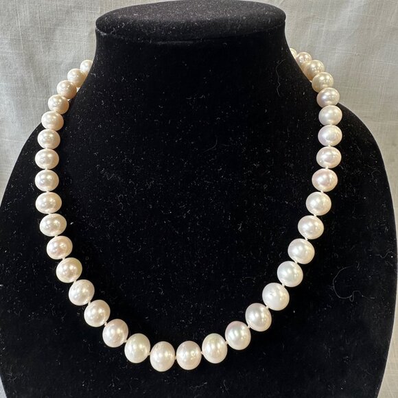 Jewelry - Faux Pearl Necklace 10mm with 14K Clasp